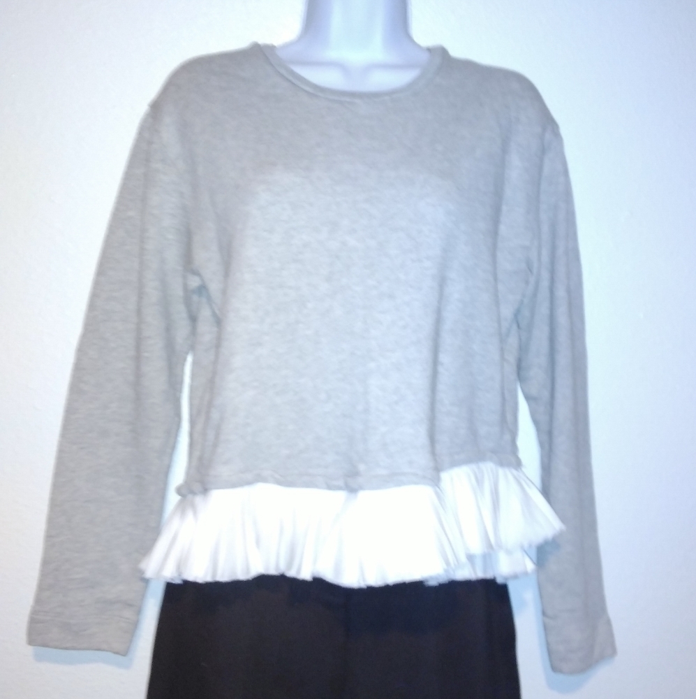 J Crew Ruffle Hem Sweatshirt - Picture 2 of 11